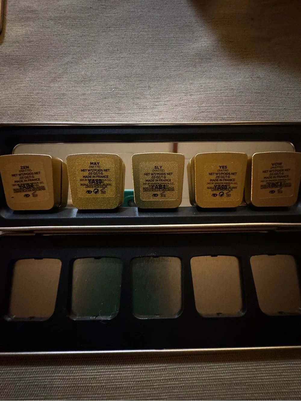 🆕✅HOURGLASS CURATED 5 Pan Palette comes with 5 shadows pictured